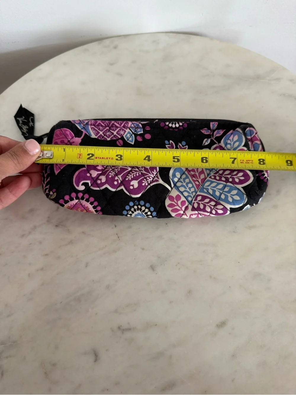 Vera Bradley Pencil Pouch Cosmetic Bag -Alpine Floral